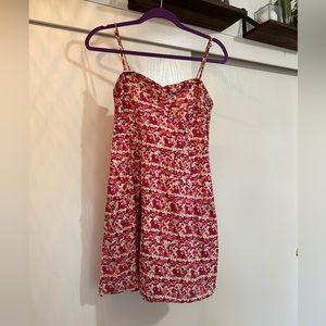 American Eagle pink floral sun dress size 8